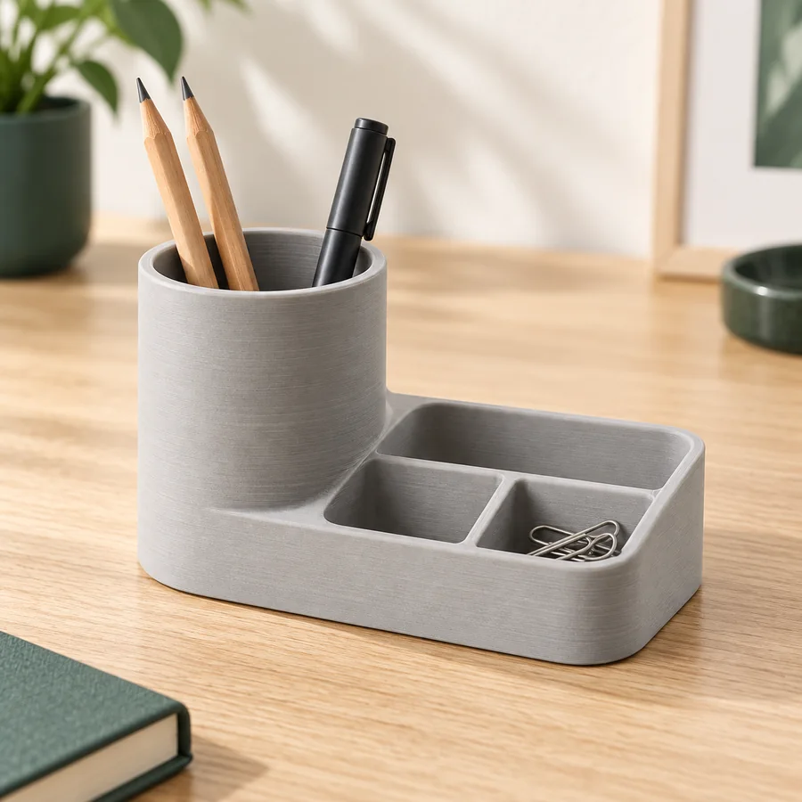 Mockup ambientato di Organizer da scrivania a scomparti