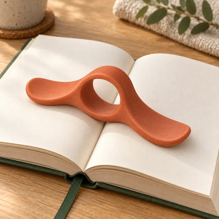 Mockup ambientato di Fermapagina ergonomico