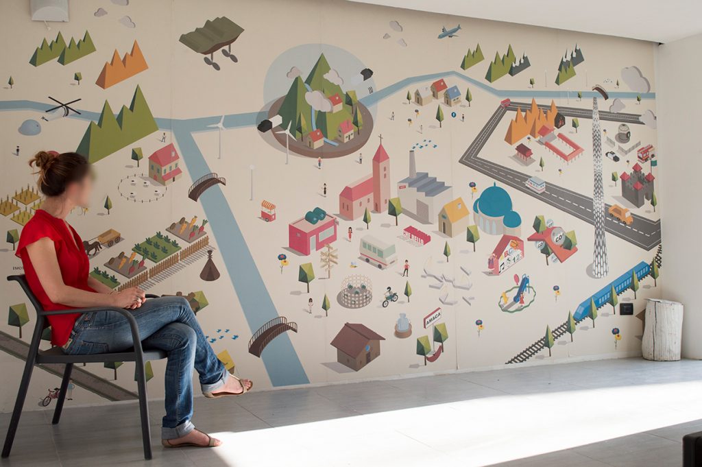 Farm Cultural Park interpreta il wallcovering