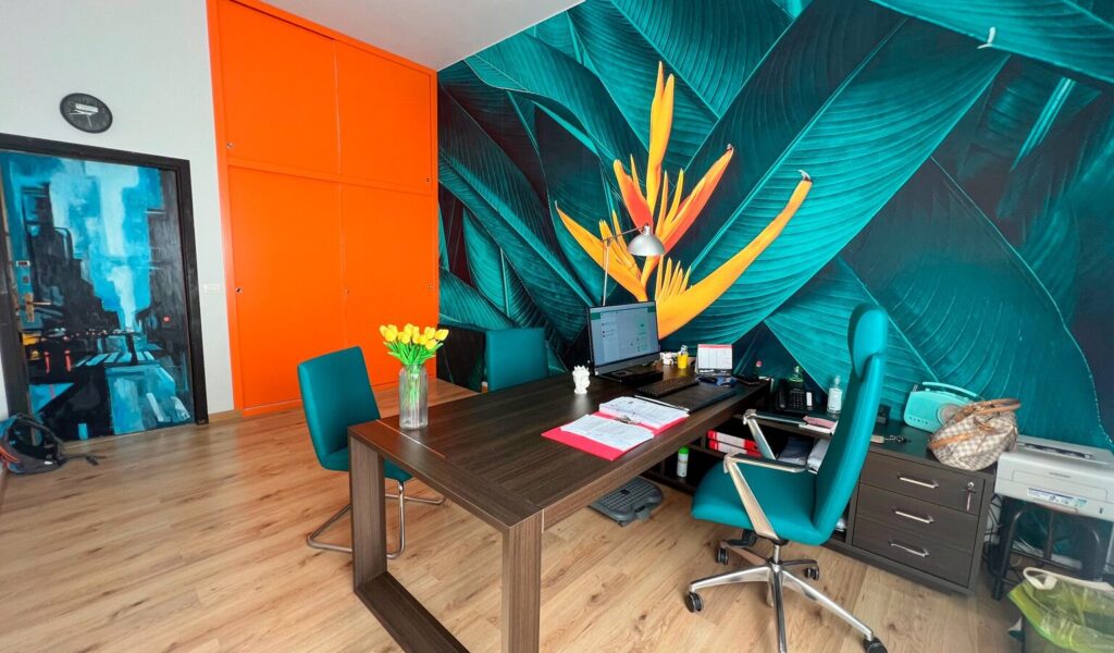 Parete decorata con stampa digitale Wall Wrap nel progetto premiato da Mactac