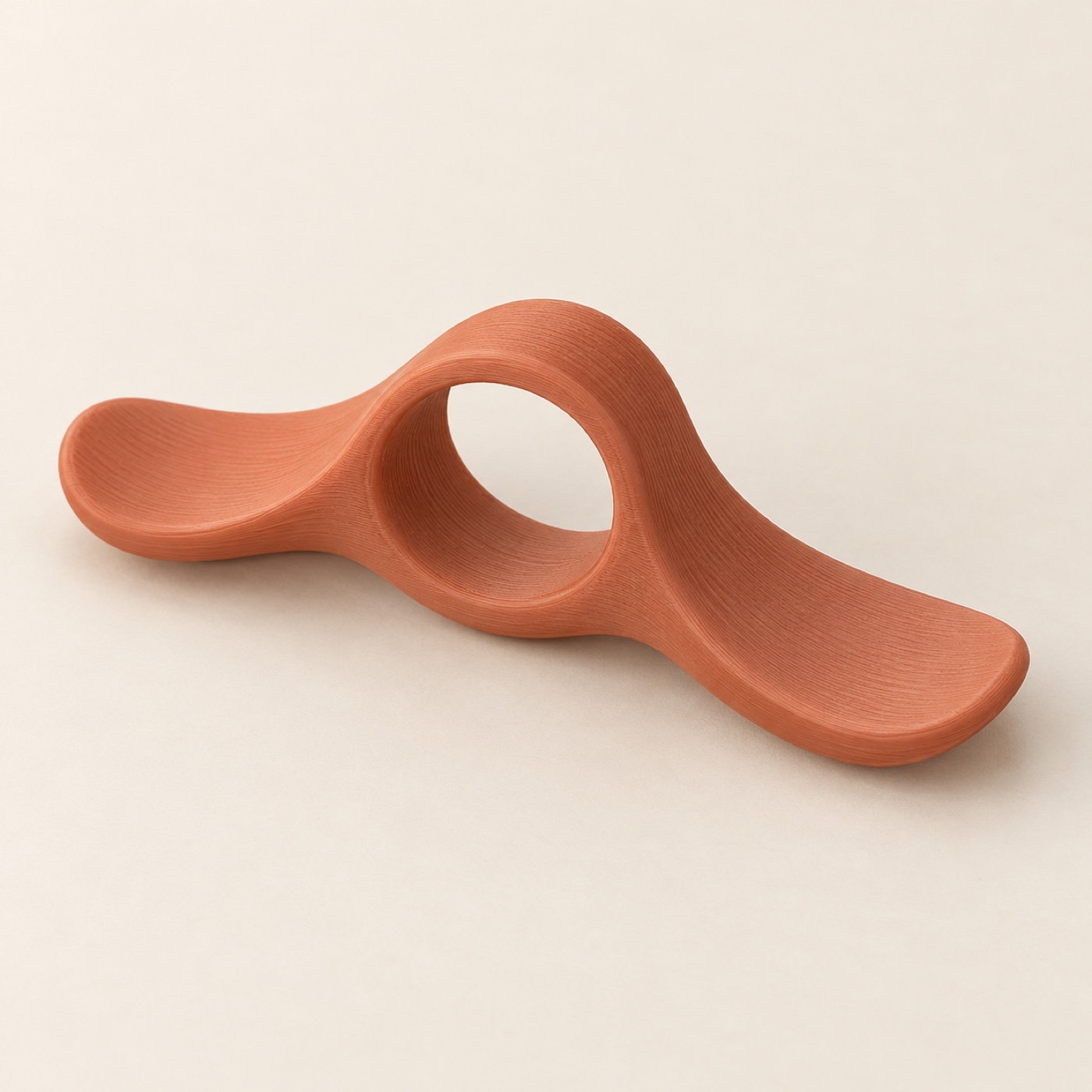 ES3D-R02-015-02-vista-prodotto Vista del prodotto 3D Fermapagina ergonomico su fondo neutro.