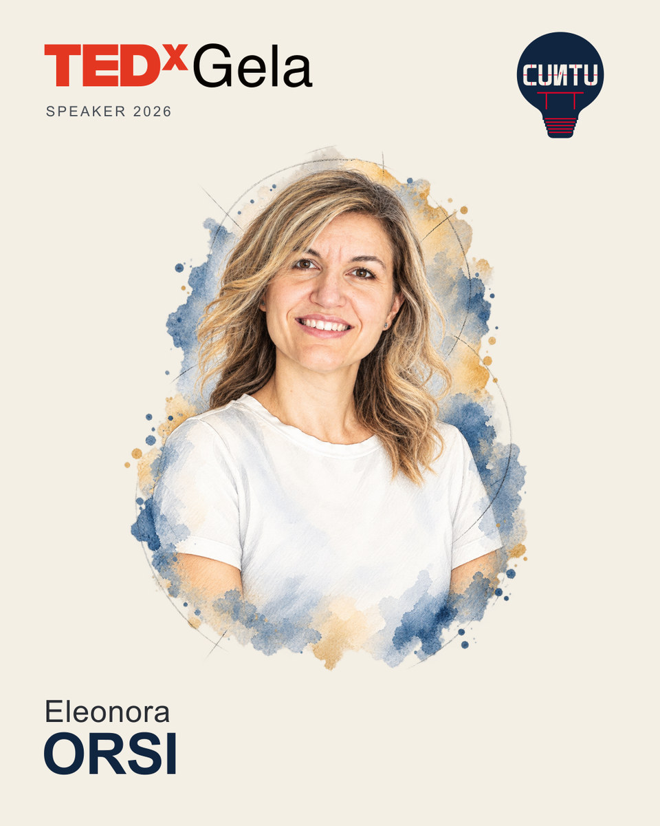 Ritratto grafico di Eleonora Orsi per TEDxGela CUNTU 2026