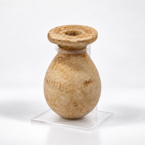 Render trasparente del supporto ad anello con il reperto senza manici del Museo Archeologico di Gela